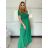 Šaty dlhé letné krátky rukáv dámske (S/M/L ONE SIZE) TALIANSKA MÓDA IM425MARIA-M