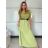 Šaty dlhé letné krátky rukáv dámske (S/M/L ONE SIZE) TALIANSKA MÓDA IM425MARIA-M