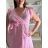 Šaty letný mušelín krátky rukáv dámske RITA (S/M/L ONE SIZE) TALIANSKA MÓDA IMWB25886
