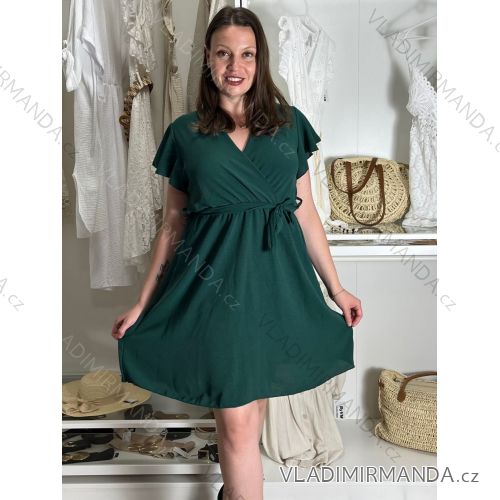 Šaty krátke letné krátky rukáv dámske (S/M/L ONE SIZE) TALIANSKA MÓDA IMD250003