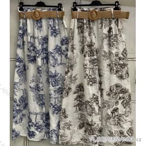Sukňa dlhá mušelínová s opaskom dámska (S/M/L ONE SIZE) TALIANSKA MÓDA IMC255460