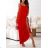 Šaty dlhé letné na ramienka dámske Rebeca (S/M ONE SIZE) TALIANSKA MÓDA IMD23472/DUR - Čierna - S/M