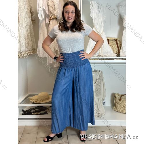 Nohavice dlhé letné oversize dámske ANDY (M/L/XL ONE SIZE) TALIANSKA MÓDA IMWGS251152/DUR M/L/XL svetlo modrá
