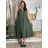 Šaty dlhé letné oversize na ramienka dámske HELA (S/M/L ONE SIZE) TALIANSKA MÓDA IM4251114/DUR S/M/L zelená khaki