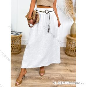 Sukňa dlhá ľanová dámska (S/M/L ONE SIZE) TALIANSKA MÓDA IMWAD252007