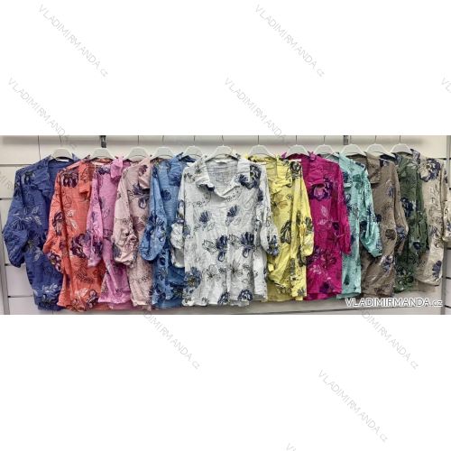 Košeľa dlhý rukáv dámska (S/M/L ONE SIZE) TALIANSKA MÓDA IMWCP252029