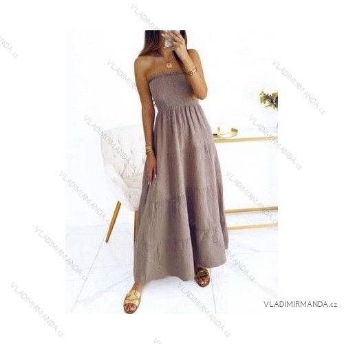 Šaty dlhé letné mušelínové carmen cez prsia dámske (XS/S/M ONE SIZE) TALIANSKA MÓDA IMWHP25BOLOGNA