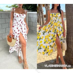 Šaty letné citrónky lemon na ramienka dámske (XS/S/M ONE SIZE) TALIANSKA MÓDA IMWHP25BENATKY