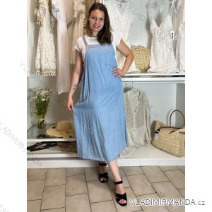 Šaty letné dlhé na ramienka s tričkom dámske (S / M ONE SIZE) TALIANSKÁ MÓDA IMSM24RIMINA/DUR