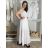 Šaty dlhé letné na ramienka dámske (S/M/L ONE SIZE) TALIANSKA MÓDA IMWGS251531/DR -   zelená khaki -   S/M/L
