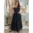 Šaty dlhé letné na ramienka dámske (S/M/L ONE SIZE) TALIANSKA MÓDA IMWGS251531/DR -   zelená khaki -   S/M/L