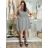 Šaty krátke voľnočasové letné krátky rukáv dámske SARA (S/M/L ONE SIZE) TALIANSKA MÓDA IMSM25046/DU S/M/L zelená khaki