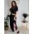 Šaty letné košeľové s opaskom krátky rukáv dámske (S/M/L ONE SIZE) TALIANSKA MóDA IM424486/DR modrá mintova M / L