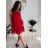Šaty letné skladané bez rukávov dámske (S/M ONE SIZE) TALIANSKA MÓDA IMD24058/DR tmavo ružová S/M/L