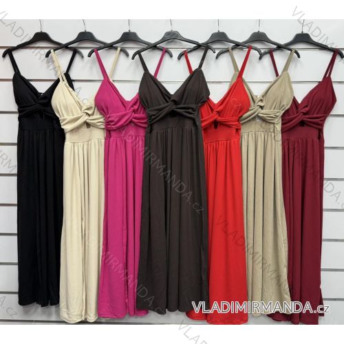 Šaty letné dlhé spoločenské na ramienka dámske (XS/S/M ONE SIZE) TALIANSKA MÓDA IMWDK252033