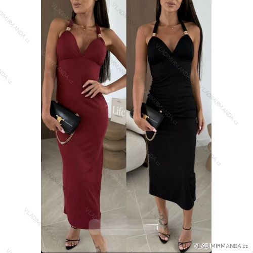 Šaty letné dlhé elegantné na ramienka dámske (XS/S/M ONE SIZE) TALIANSKA MÓDA IMWDK252036