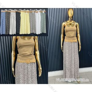 Sukňa dlhá s opaskom dámska (S/M/L ONE SIZE) TALIANSKA MÓDA IMWCA251983