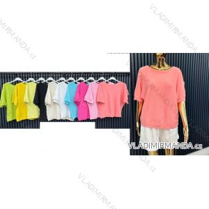 Sveter pletený tenký krátky rukáv dámsky (S/M/L ONE SIZE) TALIANSKA MÓDA IMWCA251989