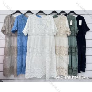 Šaty letné krajkové krátky rukáv dámske (S/M/L ONE SIZE) imwDS251993