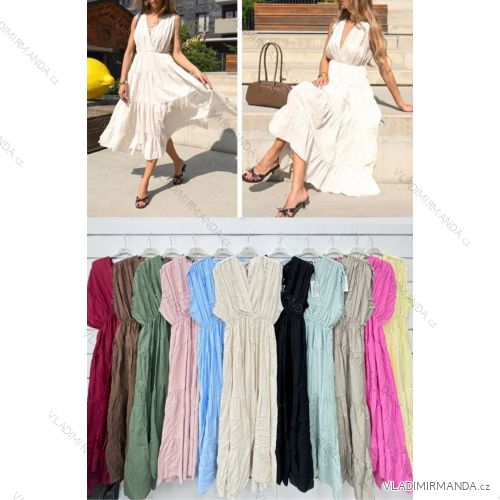 Šaty letné bez rukávov dámske (S/M/L ONE SIZE) imwDS251995