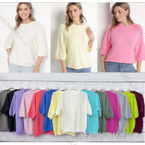 Svetr tenký 3/4 dlouhý rukáv dámský (S/M/L ONE SIZE) imwDS252000