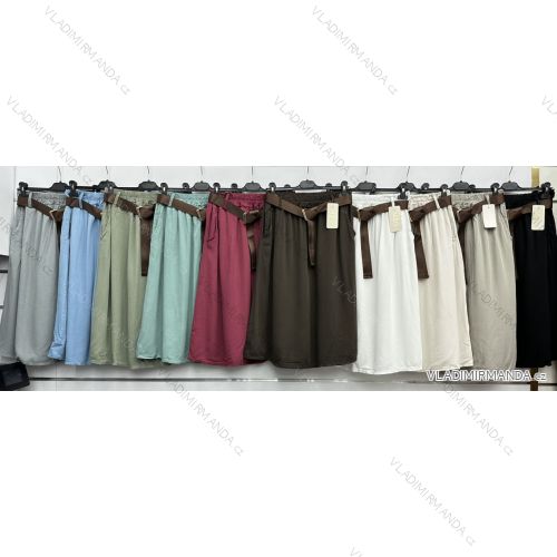 Sukňa stredne dlhá s opaskom dámska (S/M/L ONE SIZE) TALIANSKA MÓDA IMWBH252106