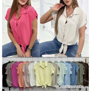 Košeľa klasik krátky rukáv dámske (S/M/L ONE SIZE) TALIANSKA MÓDA IMWBH252118