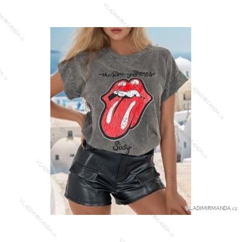 Tričko krátky rukáv dámske (S/M/L ONE SIZE) TALIANSKA MÓDA IMWDK252053