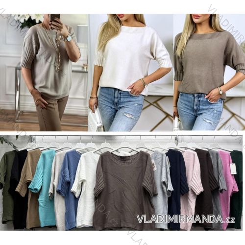 Sveter 3/4 dlhý rukáv dámsky (S/M/L ONE SIZE) Šaty letné krajkové s príveskom krátky rukáv dámske (S/M/L ONE SIZE) TALIANSKA MÓDA IMWDY252057