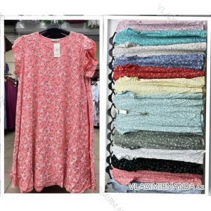 Šaty voľnočasové letné krátky rukáv dámske nadrozmer (42/44/46 ONE SIZE) TALIANSKA MÓDA IMWDY252067