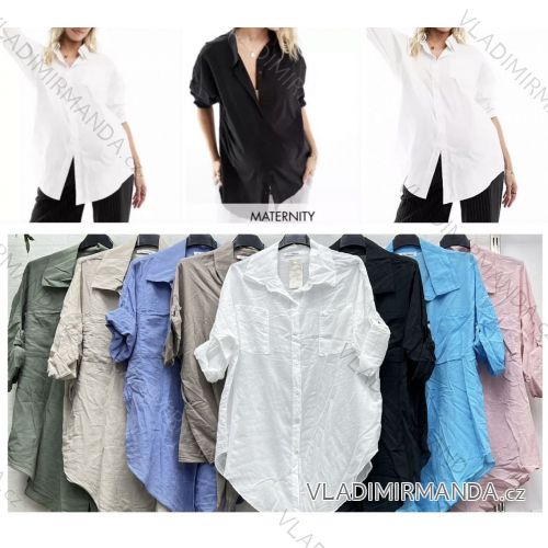 Košeľa 3/4 dlhý rukáv dámska (S/M/L ONE SIZE) TALIANSKA MÓDA IMWDY252071