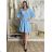 Šaty letný mušelín 3/4 dlhý rukáv dámske LILI (S/M/L ONE SIZE) TALIANSKA MÓDA IMWGS251111/DU béžová S/M/L