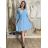 Šaty letný mušelín 3/4 dlhý rukáv dámske LILI (S/M/L ONE SIZE) TALIANSKA MÓDA IMWGS251111/DU béžová S/M/L