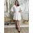 Šaty letný mušelín 3/4 dlhý rukáv dámske LILI (S/M/L ONE SIZE) TALIANSKA MÓDA IMWGS251111/DU béžová S/M/L