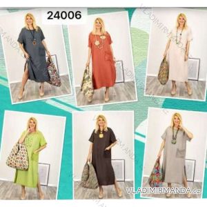 Šaty dlouhé letné krátky rukáv dámske (S/M/L ONE SIZE) TALIANSKA MÓDA IMWBL252090