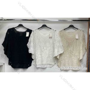 Tunika čipková krátky rukáv dámska (S/M/L ONE SIZE) TALIANSKA MÓDA IMWDV252098