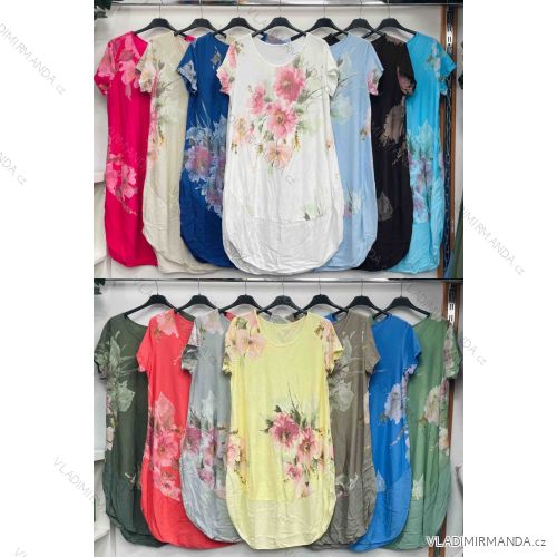 Šaty letné krátky rukáv dámske (S/M/L ONE SIZE) TALIANSKA MÓDA IMWDV252102