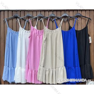 Šaty voľnočasové letné na ramienka dámske (S/M/L ONE SIZE) TALIANSKA MÓDA IMWHD252136