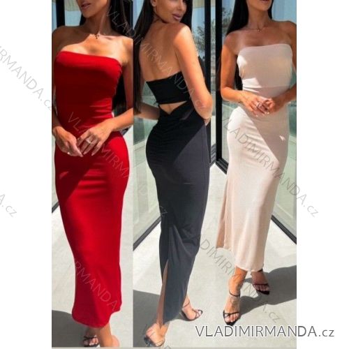 Šaty dlhé elegantný letný carmen cez prsia dámske (XS/S/M ONE SIZE) TALIANSKA MÓDA IMWHD252158