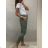 Tepláky baggy nízky sed dámske bavlnené (M/L ONE SIZE) TALIANSKA MÓDA IMD21121/DR zelená khaki S/M/L
