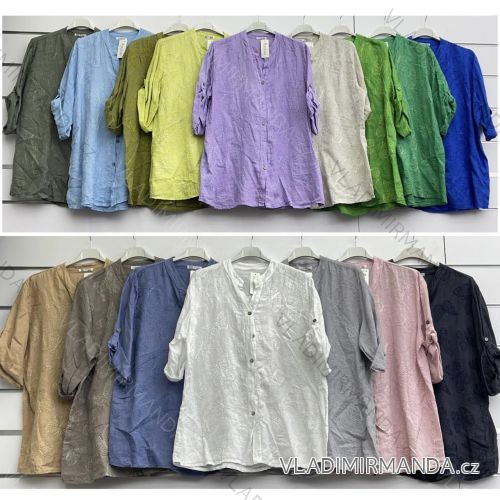 Košeľa klasik 3/4 dlhý rukáv dámska (S/M/L ONE SIZE) TALIANSKA MÓDA IMWCL252186
