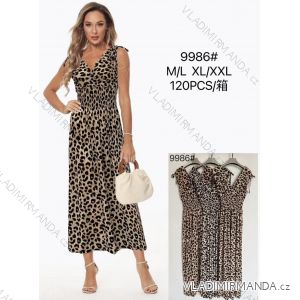Šaty letné leopardie bez rukávu dámske nadrozmer (M/L - XL/XXL ONE SIZE) TALIANSKA MÓDA IMBM259986