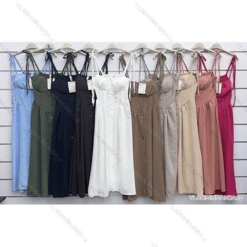 Šaty košeľové letné na ramienka dámske (XS/S/M ONE SIZE) TALIANSKA MÓDA IMWKK252206