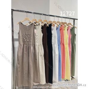 Šaty dlhé letné bez rukávov dámske (S/M/L ONE SIZE) TALIANSKA MÓDA IMWKK252217