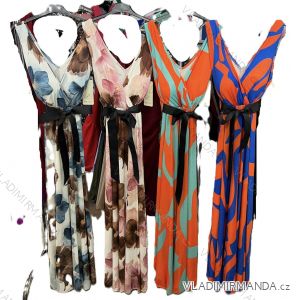 Šaty dlhé icecool na ramienka s opaskom dámske (S/M/L ONE SIZE) TALIANSKA MÓDA IMM25M213E