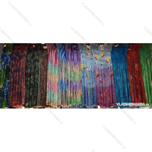 Šaty dlhé letné krátky rukáv dámske nadrozmer (42/44/46 ONE SIZE) INDICKÁ MÓDA PME252240