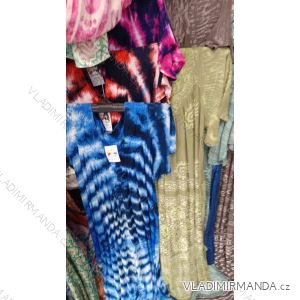 Šaty dlhé letné krátky rukáv dámske nadrozmer (42/44/46 ONE SIZE) INDICKÁ MÓDA PME252242