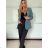 Sako dlhý rukáv dámske (S/M ONE SIZE) TALIANSKA MÓDA IMPVN2522493/DU -   hnědá světlá -   S / M