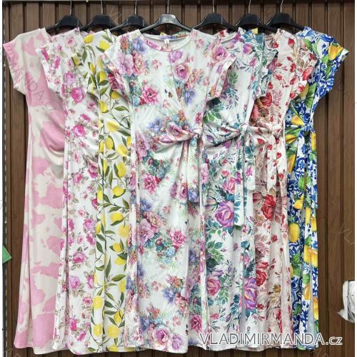 Šaty letné krátky rukáv dámske (XS/S/M ONE SIZE) TALIANSKA MÓDA IMWHD252373