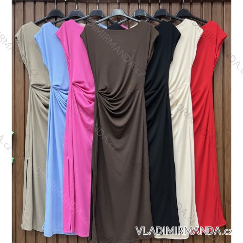 Šaty letní citronky lemon květované krátký rukáv dámské (XS/S/M ONE SIZE) ITALSKÁ MÓDA IMWHD252378